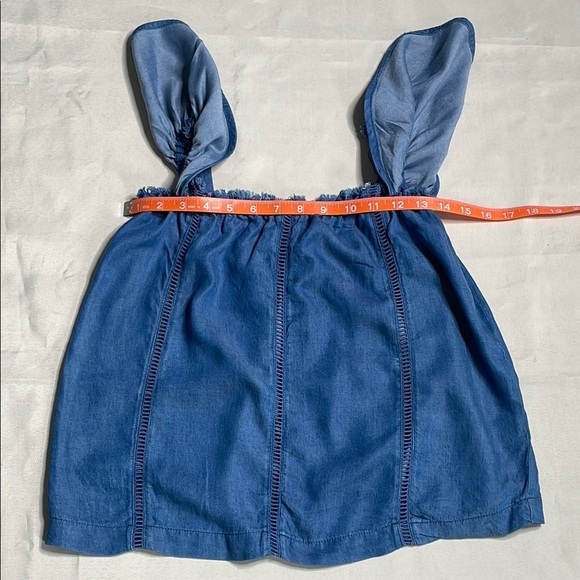 DESIGN LAB LORD & TAYLOR Blue Off-Shoulder Women's Top - Picture 9 of 13